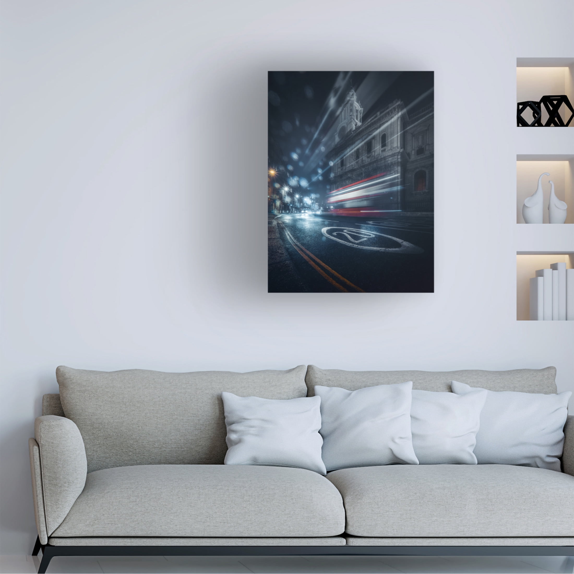 Canvas Wall Art - David George 'Hustle' Wall Art for Living Room, Bedroom, or Office Décor by Trademark Fine Art - 24 x 32 Inches
