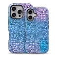 thumbnail image 2 of DesignSkinz Scratch-Resistant Hard Slim Case Compatible with iPhone 13 (Compatible with MagSafe) - Neon Vibrant Snake Skin Pattern, 2 of 9