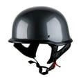 thumbnail image 3 of 1Storm Novelty Motorcycle Half Face Helmet German Style DOT Approved: HKY602 Fiber Black, 3 of 8