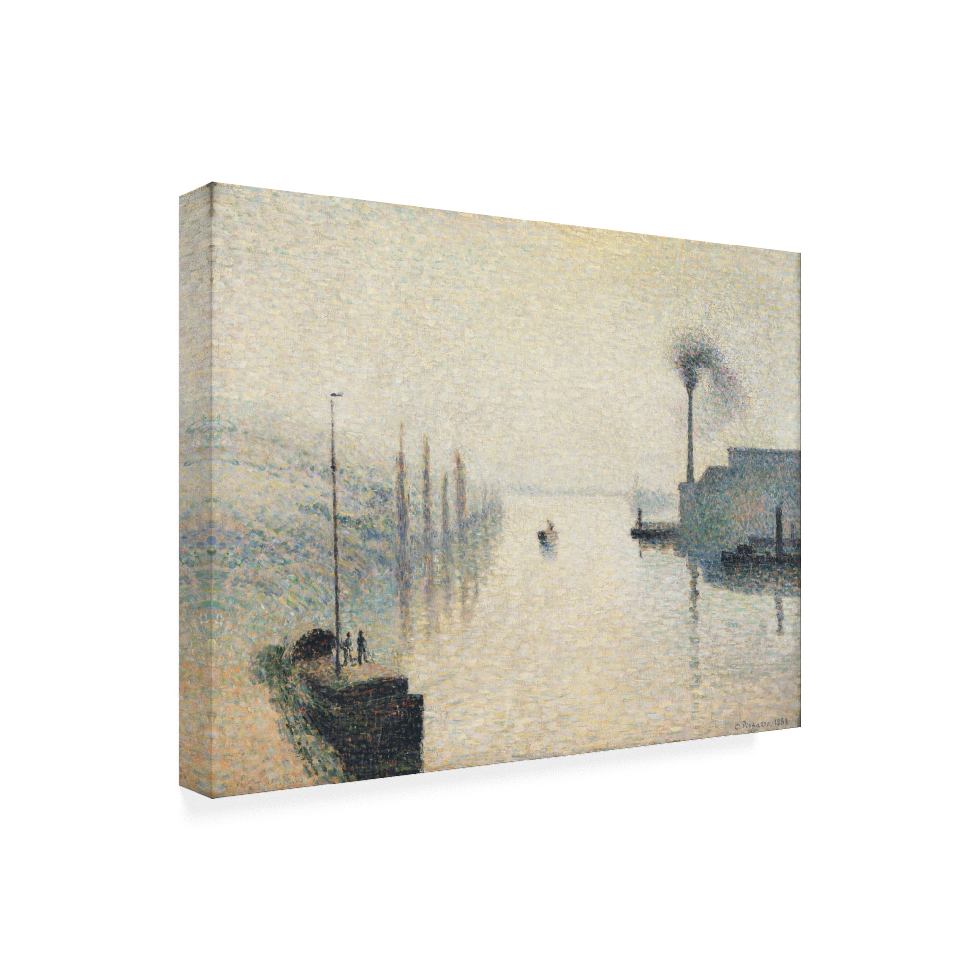 Pissarro 'Rouen, the effect of fog' Canvas Art