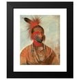 thumbnail image 2 of George Catlin 15x18 Black Modern Framed Museum Art Print Titled - Wash-Ka-Mon-Ya, Fast Dancer, a Warrior (1844-1845), 2 of 5