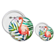 thumbnail image 1 of Plantas tropicales Flamingo flores Insignia insignia botón diseño conjunto, 1 of 3