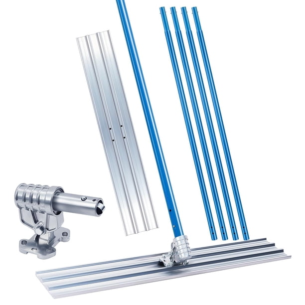 Yeshouse Kit de llana de aluminio de 48 pulgadas, herramienta para alisar hormigón con 4 mangos de extensión y soporte ajustable**