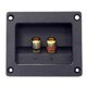 thumbnail image 2 of 4Pcs DIY Home Car Stereo Terminal de Caja de Altavoz de 2 Vías Terminal Cuadrado Redondo Spring Cup Conector Post Unión Toma Banana Y Enchufes Enchufes Subwoofer 93X80mm Negro, 2 of 5