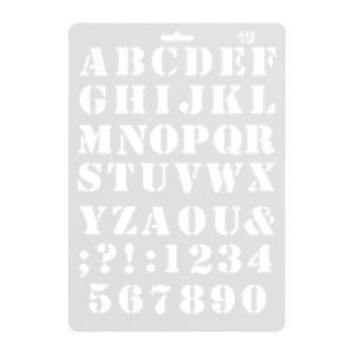 Hello Hobby 3 Letter & Number Stencil (48 Pieces) 