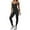 Black, variant on Womens Yoga Leggings Women's Seamless Sleeveless Jumpsuit Elastic Skinny Tracksuit with Padded Design for Fitness Jogging and