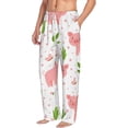 thumbnail image 3 of Kdxio Funny Little Pigs Print Men's Sleep Pajama Pant Lounge Pants with Pockets, 3 of 8