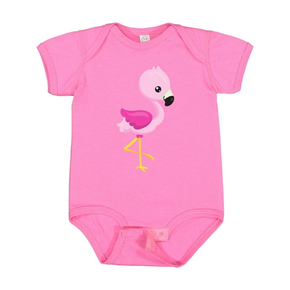 Inktastic Cute Flamingo, Baby Flamingo, Pink Flamingo Girls Baby Bodysuit