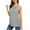 Gray womens tank tops 15, variant on Summer Saving Usmisi Tank Tops Solid Round Neck Sleeveless T Shirts for Women Summer Basic Smocked Lightweight Vest Blouse Gray L Up to 65% off