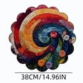 thumbnail image 4 of Boovnll Placemats, 6Pcs Round Woven Rattan Heat Resistant Placemats with Gradient Color, Decorative Kitchen Table Mats for Dining Home,15x15in, 4 of 7