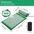 thumbnail image 5 of Tapis d'Acupression et Ensemble de Coussins (Vert avec Pointes Blanches), 5 of 5