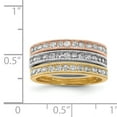 thumbnail image 2 of Bagues en Argent Sterling 925 Vermeil Poli Trio Zircon Cubique, 2 of 2