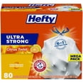 thumbnail image 1 of Bolsas de basura Hefty Ultra Strong, 13 galones, 80 unidades, blancas, 1 of 9