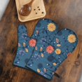 thumbnail image 5 of Cute Oven Mitts,Pioneer Flower Floral Print Pattern Oven Mitt 2-Pack Set,Kitchen Gloves for Oven,Heat Resistant Oven Mitts 7.7"x12", 5 of 7