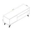 thumbnail image 7 of Ada Home Décor 2 Tier Venga TV Stand with Doors for TVs up to 53", White Oak, 7 of 7