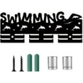 thumbnail image 2 of 1Set Swimming Medal Holder Display Hanger Rack Frame Acrylic Wall-Mounted Medal Hook with 12 Separate Hooks Hang 0ver 40+ Medals for for Triathlon Runing Bicycle Swimming 11.4×4.3 Inch, 2 of 7