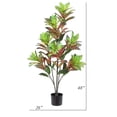 thumbnail image 2 of The Mod Greenhouse 48" Artificial Green Croton Plant in a Matte Black Grower's Pot, 2 of 3