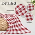 thumbnail image 6 of Farmhouse Red Plaid Standard Size Pillow Cover, Pillowcase Protectors with Zipper, Breathable Decorative Throw Pillow Case Cover, Rustic Red White Checkered Pillow Shams for Couch Sofa 20x26Inch, 6 of 8