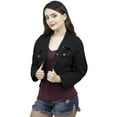 thumbnail image 4 of SKYLINEWEARS Women Plus Size Denim Jacket Long Sleeve Stretch jean Cropped Denim Jacket, 4 of 6
