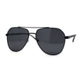 thumbnail image 1 of Mens Polarized Classic Air Force Pilot Officer Metal Sunglasses All Black, 1 of 4