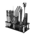 thumbnail image 3 of Juego de coctelera fácil de limpiar, coctelera acrílica de acero inoxidable negro, herramientas de barman para mezclar bebidas, 3 of 10
