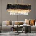 thumbnail image 6 of LUOLAX 31.5" Modern Crystal Chandelier Black and Gold Ceiling Lamp Pendant Lighting, 6 of 8