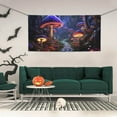 thumbnail image 2 of Zufioo Jungle Path Glowing Mushrooms Print Holiday Banners, Party Banners, Hanging Flags, Bar Shopping Mall Garden Wall Decorations, Holiday Decoration Supplies-Medium, 2 of 8