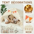 thumbnail image 5 of Kids Twin Size Bed Tent with Lights & Flags - Portable Foldable Canopy for Toddler Bedroom, Indoor Playhouse & Privacy Space, 5 of 9