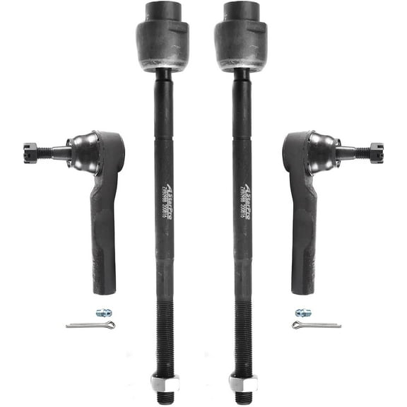 ASTARPRO -4Pcs Front Tie Rods Inner And Outer Complete Kit Replacement for 2004-2012 Chevy Malibu Pontiac G6 Saturn Aura EV80988 ES800086