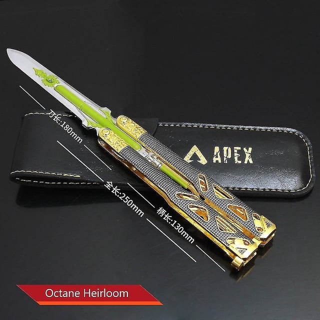 Apex Legends Octane Heirloom Aleación Mariposa Cuchillo 25 cm Productos relacionados con el juego 1: 1 Modelo Preciosity Entrenamiento Regalo de vacaciones kaili Sencillez
