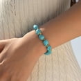 thumbnail image 5 of Pure Turquoise Stone Necklace And Pure Turquoise Bracelet,Set Of 2, 5 of 7
