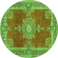thumbnail image 1 of Ahgly Company Indoor Round Persian Green Traditional Area Rugs, 7' Round, 1 of 1