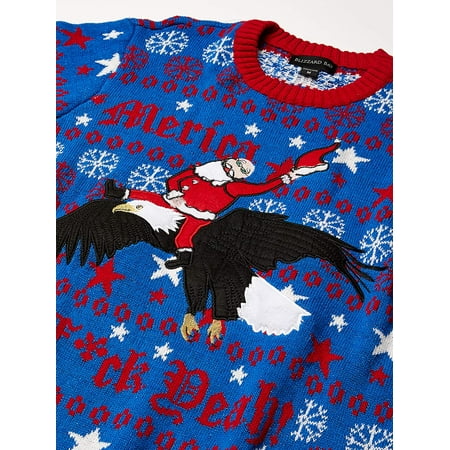 Bay Men's Ugly Christmas Sweater Santa Bay Men's Ugly Christmas Sweater Santa