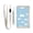 White Raindrops and Clouds, variant on JIALIOU Nylon Trifold Card Wallet with ID Window Zipper Pocket for Men Women Teen Candy Canes Snow Lanterns