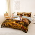 thumbnail image 3 of Catabedysis Happy Camping Bedding,Wildlife Print Duvet Cover Full For Boys,Multicolor,Light Gray Reversible,3 Pieces,1 Duvet Cover and 2 Pillowcases, 3 of 6