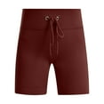 thumbnail image 1 of IROINNID Women's Quick Dry Drawstring Casual Solid Color High Waist Yoga Shorts, 1 of 8