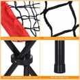 thumbnail image 3 of Baseball Caddy Portable Batting Practice Ball Caddy Tripod Stand with Carry Bag, Red, 3 of 7