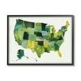 thumbnail image 2 of Stupell Industries United States Green Watercolor Map Modern Painting, 20 x 16,Design by Grace Popp, 2 of 5