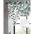 thumbnail image 3 of Green Eucalyptus Leaves Swag Valance for Windows, Summer Botanical Watercolor Curtains Valance for Kitchen Living Room Bedroom Bathroom, Light Filtering Swag Valances Drape 56''x36'', 3 of 6