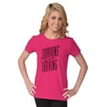 thumbnail image 4 of Surviving And Thriving Breast Cancer Womens Slim Fit Graphic Tee Brisco Brands S, 4 of 5