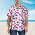 thumbnail image 2 of Haiem Orchids Flowers Printed Hawaiian Shirt for Men - Men’s Casual Beach Summer Shirts - Stretch Fabric with Modern Fit-Large, 2 of 7