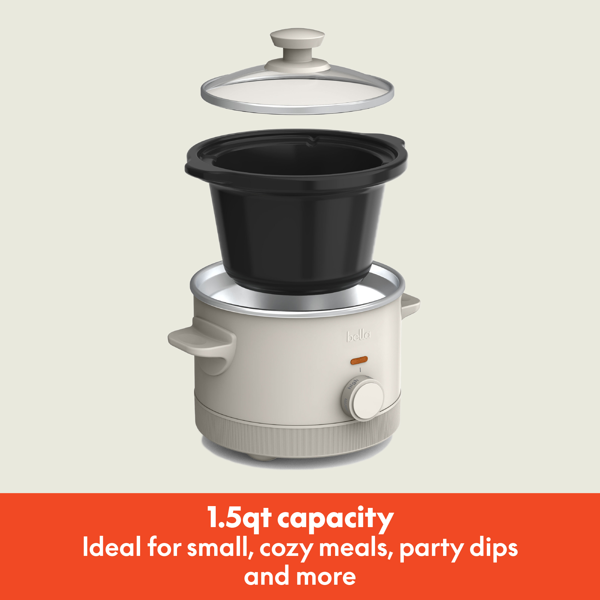 Bella 1.5 Qt Manual Slow Cooker with 3 Heat Settings photo 8