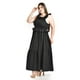 thumbnail image 2 of Vestido largo con olanes Roman Fashion/ Tallas Extras, 4360 (Negro) negro 38, 2 of 6