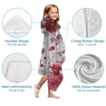 thumbnail image 7 of Pioneer Flower Floral Print Pattern Hooded Bath Towel，60"x35" for Ages 3 To 12 Kids, Quick Dry Lightweight Soft Microfiber Hood Beach Towel Cover Up for Kids, 7 of 7