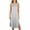 Gray, variant on Summer Dresses for Women 2026 Round Neck Sleeveless Relaxed Fit Casual Solid Color Basic Midi Dress with Side Slit for Summer Daily Beach