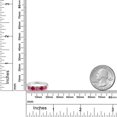 thumbnail image 6 of Gem Stone King 925 Silver and 10K Yellow Gold Red Created Ruby and Pink Moissanite Wedding-Bands Ring for Women | 1.21 Cttw | Round 4MM | Gemstone July Birthstone | Size 8, 6 of 6