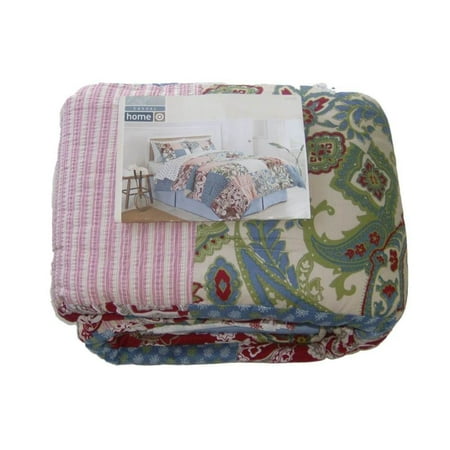 Home Full Bed In Bag Vintage Paisley Stripe Patchwork Comforter Sheets Shams