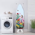 thumbnail image 3 of HELLHERO Easy Installation 15x54 Ironing Board Cover and Pad - Elastic Edge, Applicable Standard Size Iron Board Cover, Stain Resistant, Setup for Effortless Ironing Experience, Flower and Bird, 3 of 5