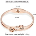 thumbnail image 3 of Stainless Steel Rose Gold Tree of Life Bangle Bracelet, 3 of 5