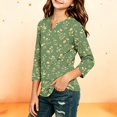 thumbnail image 5 of Abcomgle Girls Long Sleeve T Shirts Size 6-7 Trendy Vintage Floral Print Henley Button T-Shirts for Kids Girls Winter Basic Girls Tops Cotton Girls Blouses, 5 of 5